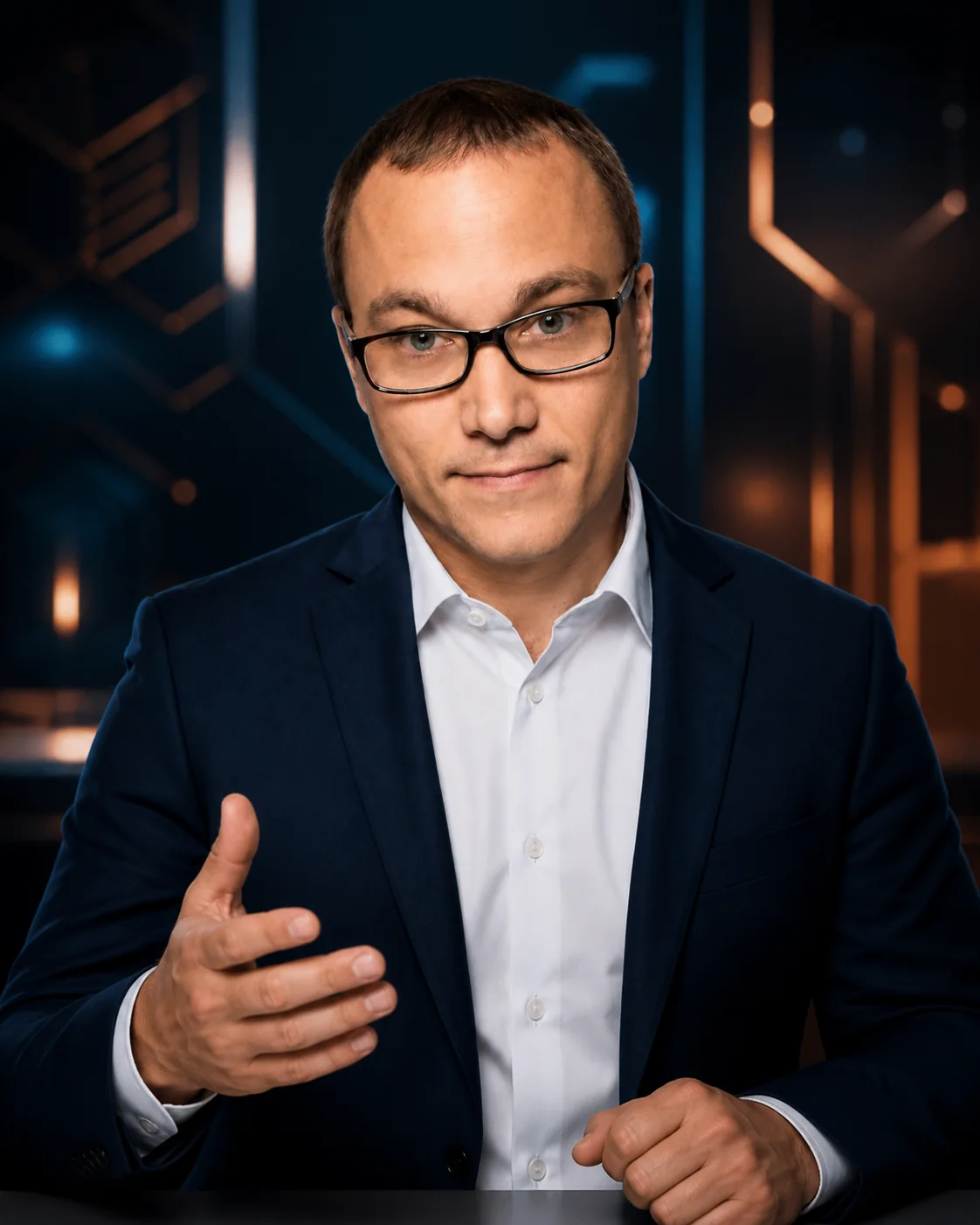 Digital representation of Jeffrey Alan Young in a professional technology studio